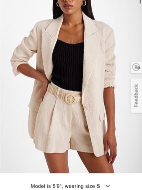 Express Oversize Textured Boyfriend Blazer